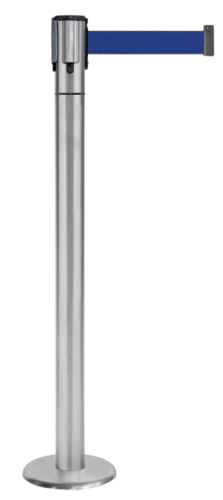Queue separator with magnetic base and rotating belt